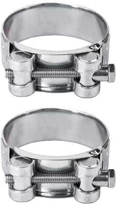 Diforma Rohrschellen, 36–39 mm, starke verstärkte Rohrschellen, verzinkter Stahlrohr-Schlauchschellen-Befestigungen (2 Stück, 36–39 mm)