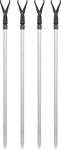 normani 4er Set Ruten Ständer 60-110 cm Rutenablage Halterung Aluminium höhenverstellbarer Rutenhalter Angelrute Rutenablage Angelständer zum Angeln Angelrute