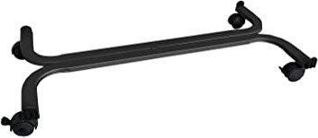 TECNOKIT, Carro Rectangular para Plantas y Flores, Dimensiones 78 x 37 cm, Tacos Ajustables, dotado de 4 Ruedas de plástico con Freno, Carga máxima 120 kg, Robusta Estructura de Acero (Negro)