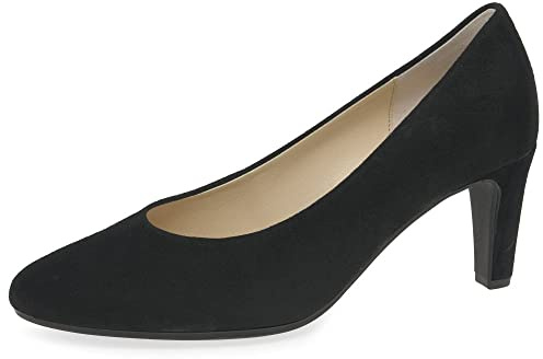 Gabor Edina Womens Court Shoes 38 Schwarzes Wildleder