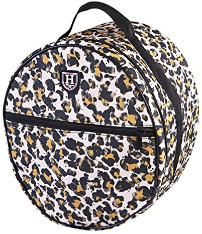 Harrison Howard Motorradhelmtasche, groß, Leopardenmuster, wasserdicht, klassischer Stil, mit Reißverschluss und Schultergurt