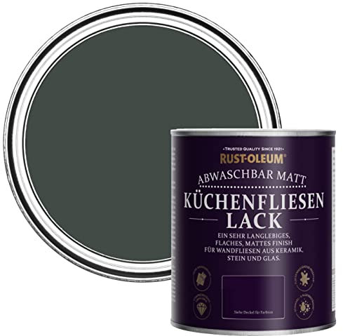 Rust-Oleum Dark Green water resistant Kitchen Tile Paint in Matt Finish - After Dinner 750ml