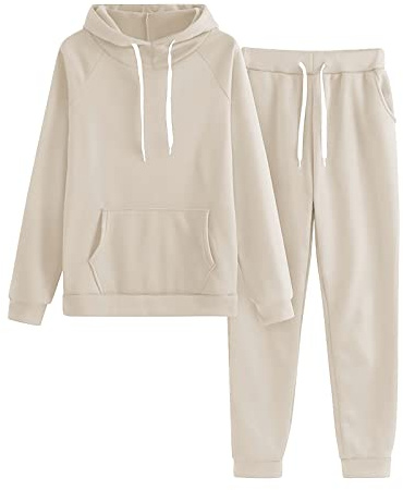 Tuta Felpata Donna Jogging Fitness Tracksuit Tute da Ginnastica Elegante Invernale Felpa con Cappuccio e Pantalone Due Pezzi Curvy Completo Palestra Cotone Completa Leggero Tuta Sportiva