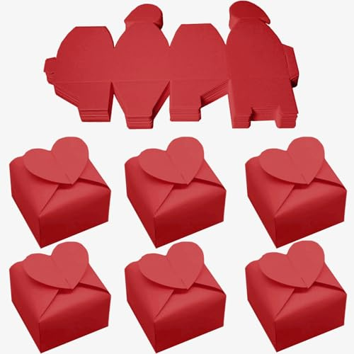 Klein Hochzeit Geschenkschachtel, 50 Stück Süßigkeiten Schachtel Hochzeitskasten Bonbons Schachtel für Hochzeit