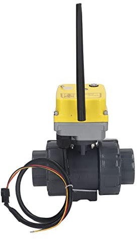 HEEPDD Intelligentes Elektrisches Kugelventil, PVC IP67 APP Fernbedienung Wasserkugelventil WiFi Intelligentes Elektrisches Kugelventil Bewässerungszubehör 110-230V 15W 50N M (DN40)