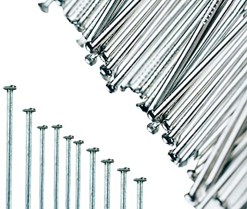Stahlnägel, Baunägel, Nagel Verzinkt, Drahtstifte drahtnägel, Senkkopfnägel, Holznägel 1,6 x 25 mm 1, 0,5 kg