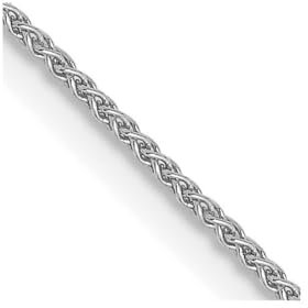 Spiga (Weizen) Halskette, 14 Karat Weißgold, 8 mm, Schmuck für Damen, 61 cm, One Size, Gold Metall Weißes Gold, Kein Edelstein