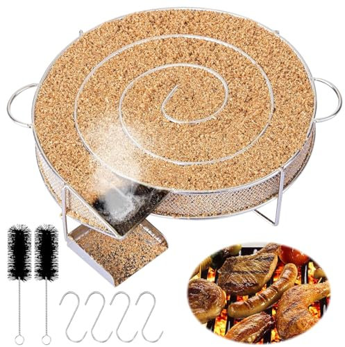 Générateur de Fumée Froide Ronde, Générateur de Fumée Froide pour Fumoir, Générateur de Fumée Froide en Acier Inoxydable, Fumoir a Froid pour Fumoir Fumage Viande Poisson Grille Barbecue