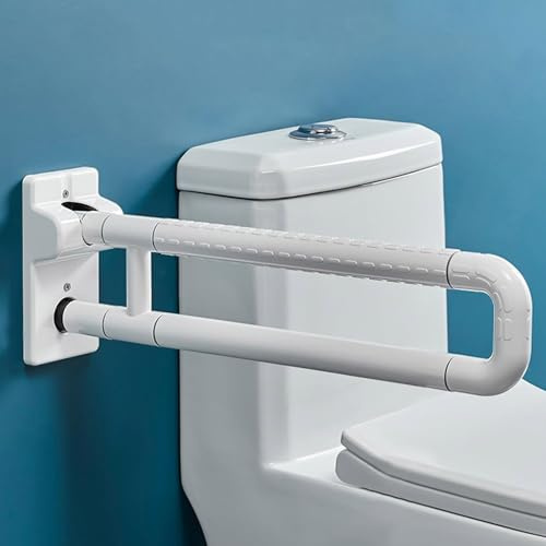 Toilette Haltegriff klappbar nach unten Haltegriffe Edelstahl Scharnier Bad Sicherheit Schiene Bad rutschfest Sicherheit klappbar Armlehne Unterstützung Schiene für ältere Menschen, Behinderte, Behind