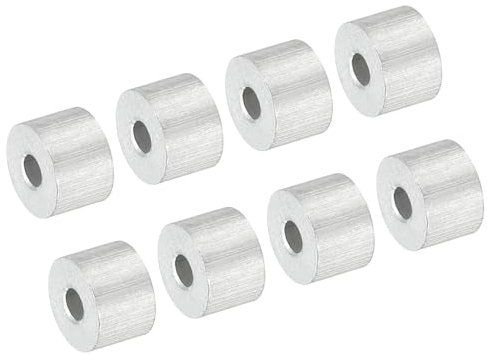 PATIKIL 1/16 /1.5mm Filo Fune Fermo Manicotto 50 Pacco Alluminio Crimpatura Anello Manicotto per Filo Fune e Cavo Ghiera Argento