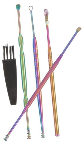 FRCOLOR Ohrenschmalzentfernungsset Ohrreinigungsset Ohrenschmalzlöffel Ohrreinigungswerkzeug Für Erwachsene Gehörgang Reinigungswerkzeug Ohrschmalzentfernungsset Mit Box