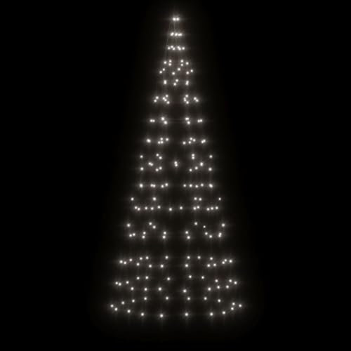 Tidyard LED Weihnachtsbaum für Fahnenmast Tannenbaum Lichterbaum Weihnachtsdeko Beleuchtung Außen Beleuchtet Lichterkette 200 LEDs Kaltweiß 180 cm