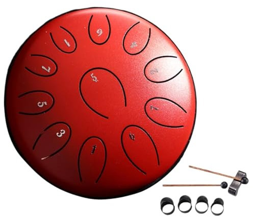 Handpfannentrommeln für Erwachsene, Stahlzungentrommel für Außenhandtrommeln, 11 Noten, Regentrommel, Handpan-Trommel, Klangheilungsinstrumente, tragbar, Mini (Farbe 2)