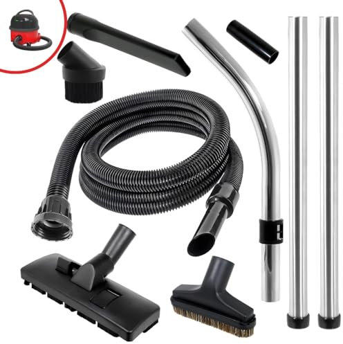 2.5m Spare Parts Tool Kit For Numatic Hetty Vacuum Cleaner | Henry Hoover Hose With Brush Tool, Rods And Other Henry Hoover Attachments And Parts for Cleaning