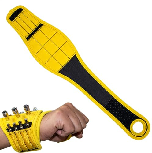 Wrist Tool Belt Cool Handyman Tool Wrist Strap | Magnetic Tool Belt with 9 Magnets Handy Gadget Handyman Gadget for Men Dad Husband Grandpa Mechanic Electrician Women
