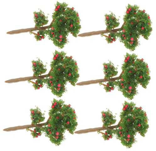 Toyvian 6pièces Arbres Miniatures Artificiel De Pommier pour Décoration De Maquette Et Paysage Accessoires De Table De Sable pour Aménagement