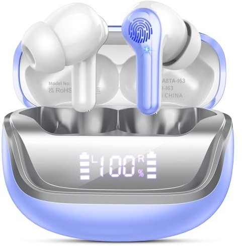 Bluetooth Kopfhörer, Kopfhörer Kabellos Bluetooth 5.4, In Ear Kopfhörer mit ENC Noise Cancelling Mics, 50 Std Spielzeit Kabellose Kopfhörer mit Stereo HiFi, IP7 Wasserdicht Ohrhörer USB-C, LED-Anzeige