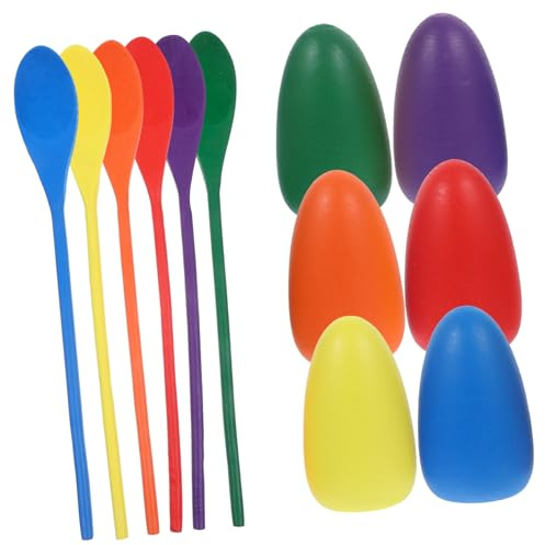 minkissy 6pcs Wooden Balancing Training for Outdoor Relay Race Sensory Game Equilibrium Skill Development Safe Material for Preschoolers