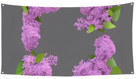 Incorniciatura fiori lilla in fiore stampa festiva banner per feste di compleanno, anniversario, matrimonio vacanza e azioni stagionali