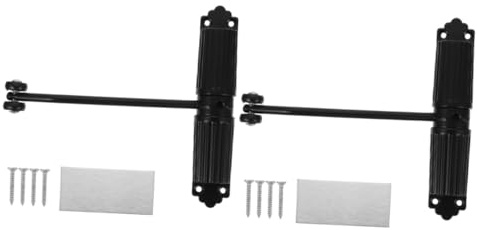2 cierrapuertas automático con doble resorte, aluminio fundido resistente, fácil de instalar para puertas con bisagras izquierda/derecha, ideal para dormitorio, oficina, baño, balcón