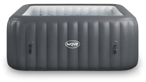 SPA Inflable Wave | Calentador ecológico Integrado | Sistema de Masaje Aquajet | Protección anticongelante | Configuración rápida de 15 Minutos (Pacific, 6 Personas | Gris Oscuro)