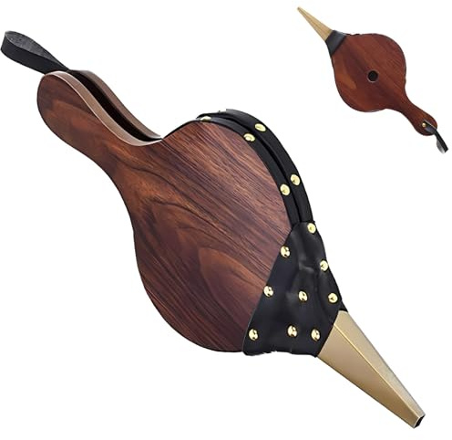 Jsleid Soffietti In Legno, Soffietto Per Barbecue, Soffiatore Manuale Per Camino, Soffietto Per caminetto, Usato Per Barbecue All'Aperto, Campeggio, Fate Fuoco Del Camino Marrone (Grande)