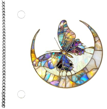 Kelisdi Shatters - Ornamento in acrilico da appendere con motivo riflettente, libellule, libellule e farfalle, ornamento da appendere in acrilico colorato