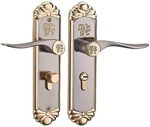 KYUEPONG Cerraduras con manilla, cerradura de puerta, Cerraduras de manija Cerradura puerta europea Aleación zinc silenciosa con cilindro 3 llaves