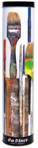 da Vinci, TOP-ACRYL, Acryl-Malpinselset in Pinseldose, 10-teilig | Enthält 10 TOP-ACRYL Pinsel in verschiedenen Formen in einer praktischen Pinseldose für pastose Acrylfarben.