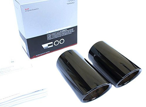 Original Audi Auspuff Endrohre A4 A5 A6 Q5 A7 Chrom Blenden Doppelendrohr S-line schwarz glänzend