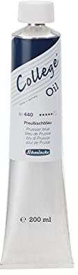 Schmincke - College Oil, Preußischblau in 200 ml-Tube, 31440015, Künstler-Ölfarben, bewährte Künstlerpigmente und natürliche Pflanzenöle, gute Lichtechtheit