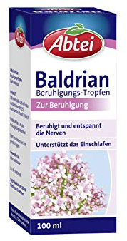 Abtei Baldrian Beruhigungstropfen - pflanzliches Beruhigungsmittel aus der Baldrianwurzel - beruhigt und entspannt die Nerven und unterstützt das Einschlafen - vegan - 1 x 100 ml