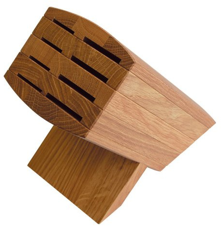 KAI Wasabi blocco portacoltelli tradizionale in legno - Qualità premium in rovere - Spazio per 8 coltelli, smontabile per la pulizia - Dimensioni 31 x 18 x 34 cm