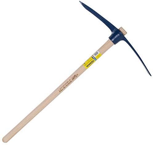 Outils perrin Pioche Terrassier Oeil Rond avec Emmanché Droit 90, 3 kg