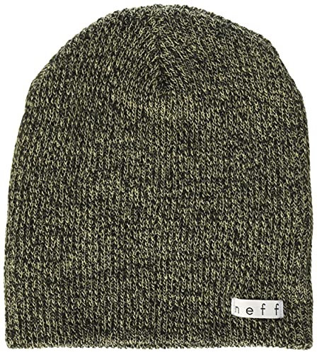 neff Unisex-Adult's Daily Heather Beanie, Twill/Black, One Size