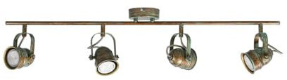 Ceiling Light 'Leonor' dimmable (Antique, Vintage) in Bronze Made of Metal for e.g. Living Room & Dining Room (4 Light Sources, GU10) from Lindby | floodlight, Spotlight