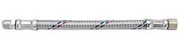 FLESSIBILE IN ACCIAIO INOX ANTIVIBRANTE CM. 100 MF 1 TUBO ACQUA ELETTROPOMPA