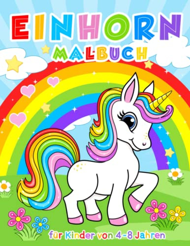 Einhorn-Malbuch Für Kinder: Süße Einhörner Zum Ausmalen für Kinder (ab 4 Jahren, Band 1)
