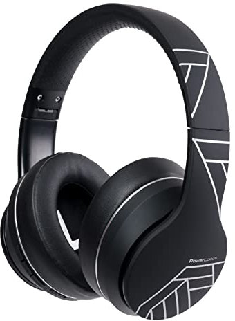 PowerLocus Casque Bluetooth sans Fil, P6 Casque Audio Bluetooth Hi-FI Stéréo avec 40Heures, Casque sans Fil et Filaire avec Micro Intégré, Assistant Vocal intégré pour iPhone,Samsung,iPad,Tablette,PC