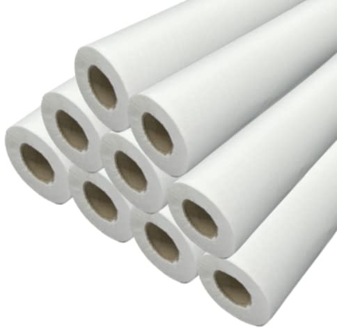 DSTOCK60 - Ärztekrepp - weiße Hygieneunterlagen/ Liegenabdeckung- Karton mit 12 Rollen - 50 x 38 cm pro 150 Blatt - gemischtes Material - 2 x 18 g - Französische Herstellung