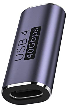 cablecc Adaptador extensor de vídeo 8K de 40 Gbps hembra a hembra USB 4 tipo C de 100 W para portátil y teléfono