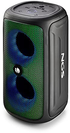 NGS ROLLER BEAST BLACK - Potente Altoparlante Portatile da 32 W Compatibile con Bluetooth 5.0 e Tecnologia TWA, Luci RGB, IPX5 Resistente all'acqua e alla Polvere, Microfono, Vivavoce, Nero.