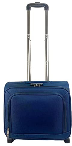 ded Maleta Trolley Equipaje de Mano Comercial piloto Medico Maletin con Ruedas y con 4 Compartimientos Color Azul