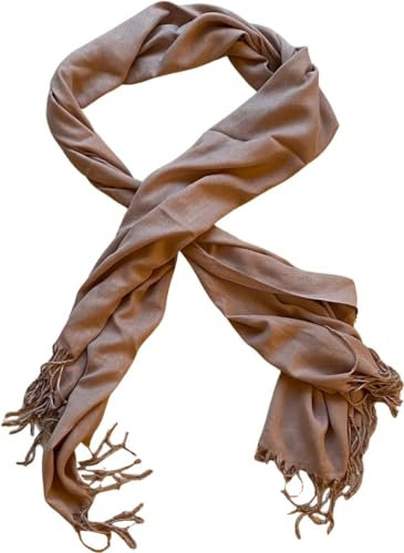 Premium Qualität Damen Schal Winterschal langer Schal, beige, Lang