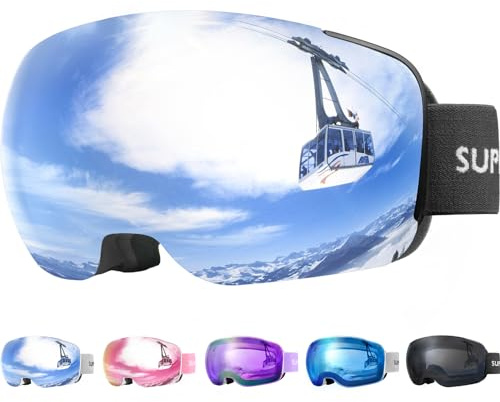 Supertrip Ski Goggles for Men Womens Interchangeable Lens skiing goggles