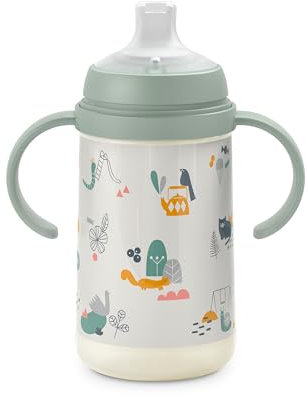 Suavinex, Borraccia per bambini, con beccuccio morbido in silicone, con sistema anticolico, borraccia per bambini con maniglie, a prova di perdite, compatibile con lavastoviglie, +6 mesi, 270 ml,