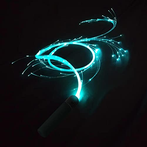 Fellflying Fouet Spatial À Fibre Optique LED, Danse Rotatif À 360 Degrés, Danse Super Lumineux 7 Changements Couleur Lumière, Fouet À Fibre Optique Alimenté par Batterie