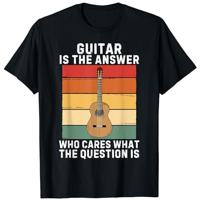 Vintage-Gitarre ist die Antwort, wen interessiert es, was die Frage ist T-Shirt