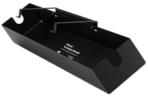 Oakywood - Untertisch Kabelmanagement - Kabelkanal Schwarz für Schreibtisch, Tisch, Stehpult - Aufklappbar, aus Metall - 15,5x100x10cm - Schwarz
