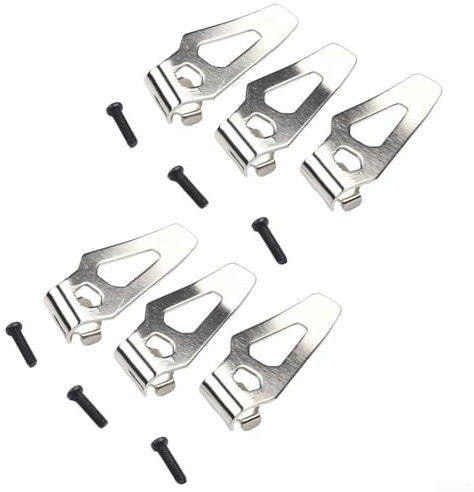 Gürtelclip-Set mit sechs robusten Haken mit Befestigungselementen für die Verwendung mit einer Reihe von Elektrowerkzeugen, einschließlich Bohrmaschinen und Treibern